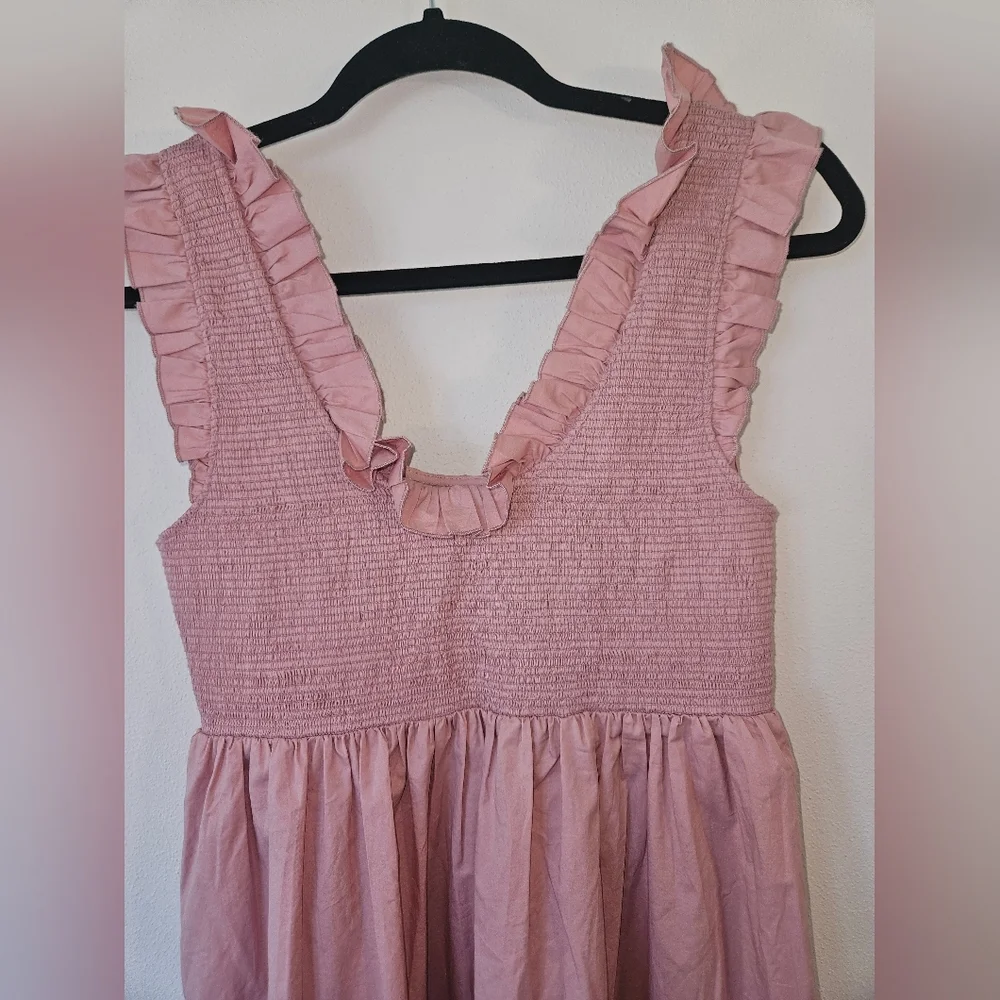 Hatch Maternity Ruffle Trim Maxi Length Dress O/s - Picture 3 of 6